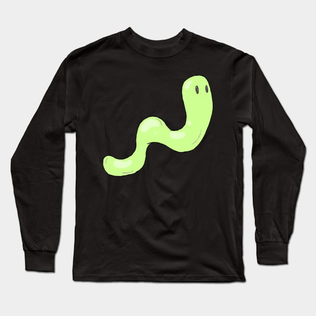 Spongebob - Wormy Long Sleeve T-Shirt by surfinggiraffecomics